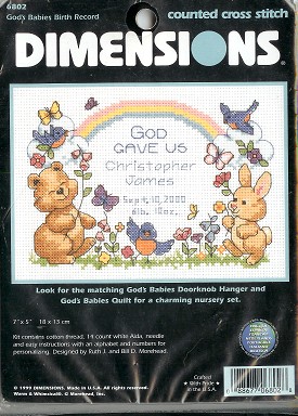 God`s Babies counted cross stitch Dimensions 6802